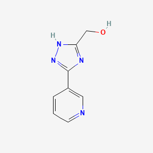 molecular formula C8H8N4O B13681948 [5-(Pyridin-3-yl)-1H-1,2,4-triazol-3-yl]methanol 