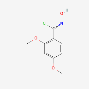 molecular formula C9H10ClNO3 B13681950 N-Hydroxy-2,4-dimethoxybenzimidoyl Chloride 