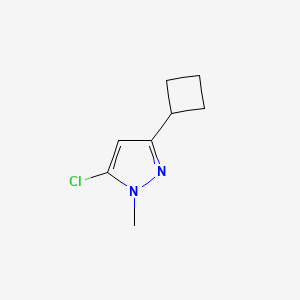 molecular formula C8H11ClN2 B13681958 5-Chloro-3-cyclobutyl-1-methyl-1H-pyrazole 