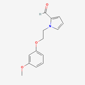 molecular formula C14H15NO3 B1368196 1-[2-(3-Methoxy-phenoxy)-ethyl]-1H-pyrrole-2-carbaldehyde CAS No. 883546-27-8
