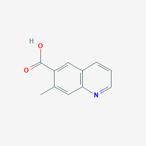 molecular formula C11H9NO2 B13681974 7-Methylquinoline-6-carboxylic acid 