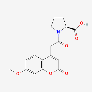 (2S)-1-[2-(7-methoxy-2-oxochromen-4-yl)acetyl]pyrrolidine-2-carboxylic acid