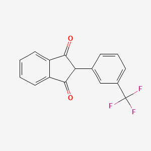 molecular formula C16H9F3O2 B13682206 2-[3-(Trifluoromethyl)phenyl]-1H-indene-1,3(2H)-dione CAS No. 19055-70-0