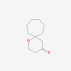 molecular formula C11H18O2 B13682207 1-Oxaspiro[5.6]dodecan-4-one 