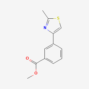 molecular formula C12H11NO2S B1368222 Methyl 3-(2-methyl-1,3-thiazol-4-yl)benzoate CAS No. 850375-07-4