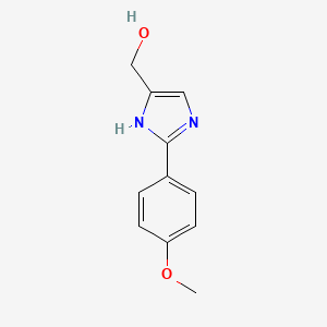 molecular formula C11H12N2O2 B13682231 2-(4-Methoxyphenyl)imidazole-4-methanol CAS No. 53292-67-4