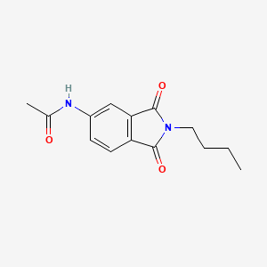 molecular formula C14H16N2O3 B13682233 N-(2-Butyl-1,3-dioxo-5-isoindolinyl)acetamide 