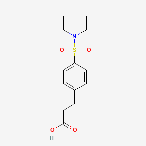 molecular formula C13H19NO4S B1368225 3-[4-(二乙基氨磺酰)苯基]丙酸 CAS No. 867329-87-1