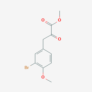 molecular formula C11H11BrO4 B13682257 Methyl 3-(3-bromo-4-methoxyphenyl)-2-oxopropanoate 