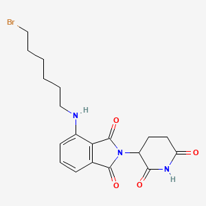 molecular formula C19H22BrN3O4 B13682278 4-[(6-Bromohexyl)amino]-2-(2,6-dioxo-3-piperidyl)isoindoline-1,3-dione 