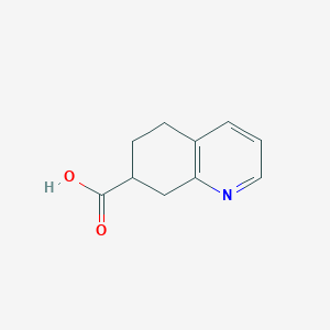 molecular formula C10H11NO2 B13682290 5,6,7,8-Tetrahydroquinoline-7-carboxylic acid 