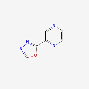molecular formula C6H4N4O B13682293 2-(1,3,4-Oxadiazol-2-yl)pyrazine 