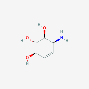 molecular formula C6H11NO3 B136823 (1S,2S,3R,6S)-6-Aminocyclohex-4-ene-1,2,3-triol CAS No. 141269-14-9