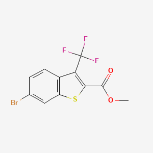 molecular formula C11H6BrF3O2S B13682315 3-(Trifluoromethyl)-6-bromobenzo[b]thiophene-2-carboxylic acid methyl ester 
