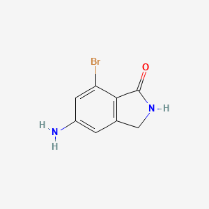 molecular formula C8H7BrN2O B13682316 5-Amino-7-bromoisoindolin-1-one 