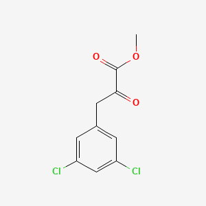 molecular formula C10H8Cl2O3 B13682323 Methyl 3-(3,5-dichlorophenyl)-2-oxopropanoate 