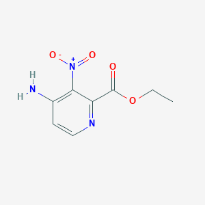 molecular formula C8H9N3O4 B13682362 Ethyl 4-amino-3-nitropicolinate 