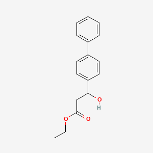 molecular formula C17H18O3 B13682368 Ethyl 3-(4-Biphenylyl)-3-hydroxypropanoate 