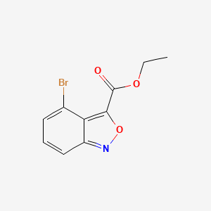molecular formula C10H8BrNO3 B13682412 Ethyl 4-Bromobenzo[c]isoxazole-3-carboxylate 