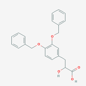 molecular formula C23H22O5 B13682443 3-[3,4-Bis(benzyloxy)phenyl]-2-hydroxypropanoic Acid 