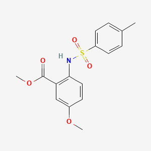 molecular formula C16H17NO5S B13682459 Methyl 5-Methoxy-2-(4-methylphenylsulfonamido)benzoate 