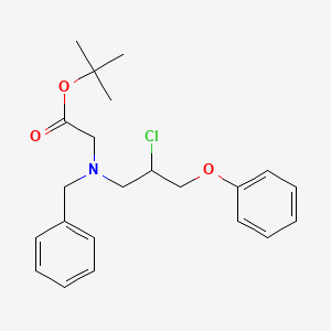 molecular formula C22H28ClNO3 B13682460 tert-Butyl (R)-2-[Benzyl(2-chloro-3-phenoxypropyl)amino]acetate 