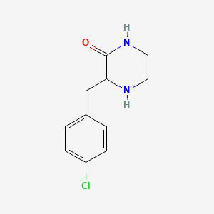 molecular formula C11H13ClN2O B13682463 3-(4-Chloro-benzyl)-piperazin-2-one 