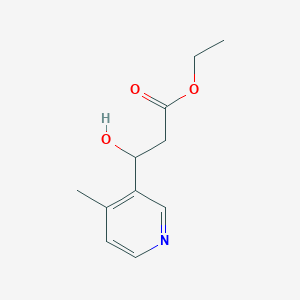 molecular formula C11H15NO3 B13682468 Ethyl 3-Hydroxy-3-(4-methyl-3-pyridyl)propanoate 