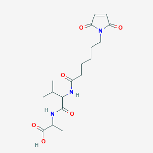molecular formula C18H27N3O6 B13682472 (2S)-2-[(2S)-2-[6-(2,5-dioxo-2,5-dihydro-1H-pyrrol-1-yl)hexanamido]-3-methylbutanamido]propanoic acid 