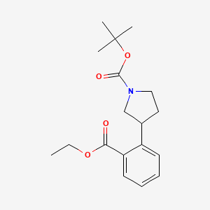 molecular formula C18H25NO4 B13682481 Ethyl 2-(1-Boc-3-pyrrolidinyl)benzoate CAS No. 1823254-84-7