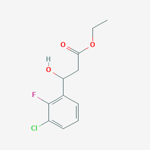 molecular formula C11H12ClFO3 B13682495 Ethyl 3-(3-Chloro-2-fluorophenyl)-3-hydroxypropanoate 