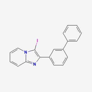 molecular formula C19H13IN2 B13682498 2-([1,1'-Biphenyl]-3-yl)-3-iodoimidazo[1,2-a]pyridine 