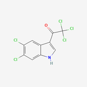 molecular formula C10H4Cl5NO B13682505 2,2,2-Trichloro-1-(5,6-dichloro-3-indolyl)ethanone 