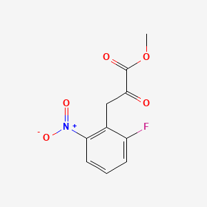 molecular formula C10H8FNO5 B13682523 Methyl 3-(2-fluoro-6-nitrophenyl)-2-oxopropanoate 