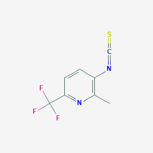 molecular formula C8H5F3N2S B13682524 3-Isothiocyanato-2-methyl-6-(trifluoromethyl)pyridine 