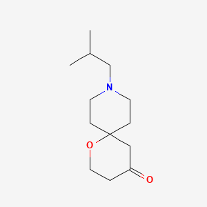 molecular formula C13H23NO2 B13682527 9-Isobutyl-1-oxa-9-azaspiro[5.5]undecan-4-one 