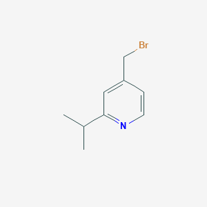 molecular formula C9H12BrN B13682558 4-(Bromomethyl)-2-isopropylpyridine 