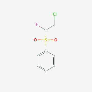 molecular formula C8H8ClFO2S B13682565 ((2-Chloro-1-fluoroethyl)sulfonyl)benzene 