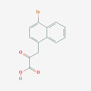 molecular formula C13H9BrO3 B13682583 3-(4-Bromo-1-naphthyl)-2-oxopropanoic Acid 