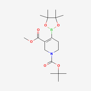 molecular formula C18H30BNO6 B13682598 1-Boc-5-(methoxycarbonyl)-1,2,3,6-tetrahydropyridine-4-boronic Acid Pinacol Ester 