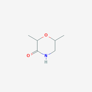 molecular formula C6H11NO2 B1368264 2,6-二甲基吗啉-3-酮 CAS No. 93240-61-0