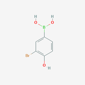 molecular formula C6H6BBrO3 B13682669 3-Bromo-4-hydroxyphenylboronic acid 