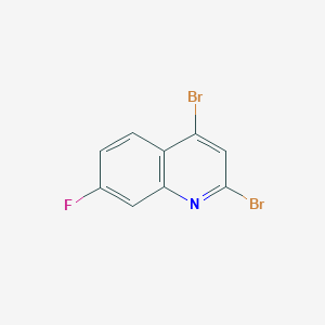 molecular formula C9H4Br2FN B13682689 2,4-Dibromo-7-fluoroquinoline 