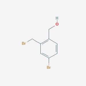 molecular formula C8H8Br2O B13682710 4-Bromo-2-(bromomethyl)benzyl alcohol 
