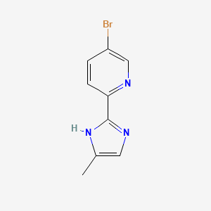 molecular formula C9H8BrN3 B13682721 5-Bromo-2-(5-methyl-2-imidazolyl)pyridine 