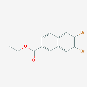 molecular formula C13H10Br2O2 B13682724 Ethyl 6,7-dibromo-2-naphthoate 