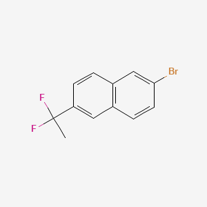 molecular formula C12H9BrF2 B13682730 2-Bromo-6-(1,1-difluoroethyl)naphthalene 