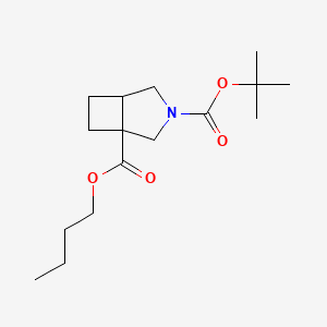 molecular formula C16H27NO4 B13682759 Butyl 3-Boc-3-azabicyclo[3.2.0]heptane-1-carboxylate 