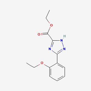 molecular formula C13H15N3O3 B13682780 Ethyl 5-(2-Ethoxyphenyl)-1H-1,2,4-triazole-3-carboxylate 