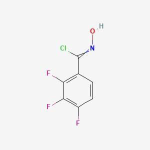 molecular formula C7H3ClF3NO B13682796 2,3,4-trifluoro-N-hydroxybenzenecarboximidoyl chloride 